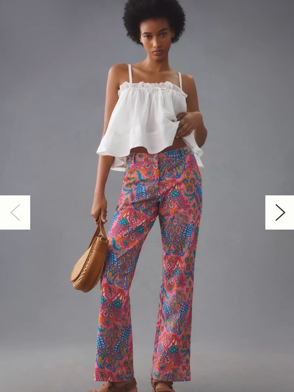 Love the label Women's Pink Multi Paisley Wide-Leg Pants size 2